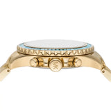 Michael Kors Everest Chronograph Gold Dial Gold Steel Strap Watch For Women - MK7210 Authentic Buy Shop Now
