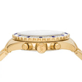 Michael Kors Everest Chronograph Blue Dial Gold Steel Strap Watch For Women - MK6971 Authentic Buy Shop Now