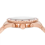 Michael Kors Everest Chronograph Black Dial Rose Gold Steel Strap Watch for Women - MK6972 Authentic Buy Shop Now