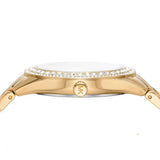 Michael Kors Harlowe Three-Hand Quartz Gold Dial Gold Steel Strap Watch For Women - MK4709 Authentic Buy Shop Now