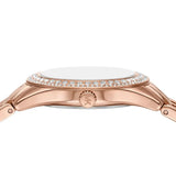 Michael Kors Harlowe Three-Hand Rose Gold Dial Rose Gold Steel Strap Watch for Women - MK4845 Authentic Buy Shop Now