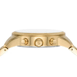 Michael Kors Hutton Chronograph Gold Dial Gold Steel Strap Watch For Men - MK8953 Authentic Buy Shop Now