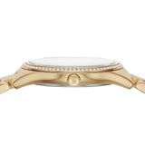 Michael Kors Lauryn Quartz Mother of Pearl Gold Dial Gold Steel Strap Watch For Women - MK4490 Authentic Buy Shop Now