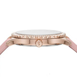 Michael Kors Layton Three-Hand White Dial Pink Leather Strap Watch for Women - MK2909 Authentic Buy Shop Now