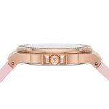 Michael Kors Mini Lennox Three-Hand Rose Gold Dial Pink Silicone Strap Watch For Women - MK7282 Authentic Buy Shop Now