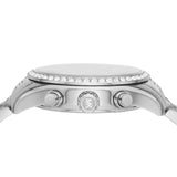 Michael Kors Lexington Chronograph White Dial Silver Steel Strap Watch For Women - MK7243 Authentic Buy Shop Now