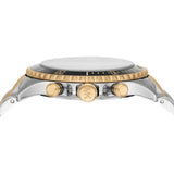 Michael Kors Bayville Chronograph Black Dial Two Tone Steel Strap Watch For Women - MK8872 Authentic Buy Shop Now