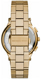 Michael Kors Wyatt Chronograph White Dial Gold Steel Strap Watch For Women - MK5933 Authentic Buy Shop Now