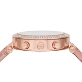 Michael Kors Parker Chronograph White Dial Pink Leather Strap Watch For Women - MK6935 Authentic Buy Shop Now