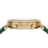 Michael Kors Parker Chronograph Green Dial Green Leather Strap Watch For Women - MK6985 Authentic Buy Shop Now