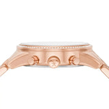 Michael Kors Ritz Chronograph Rose Gold Dial Rose Gold Steel Strap Watch For Women - MK7302 Authentic Buy Shop Now