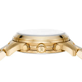 Michael Kors Runway Chronograph Gold Dial Gold Steel Strap Watch For Women - MK7323 Authentic Buy Shop Now