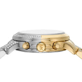 Michael Kors Runway Chronograph Gold Dial Two Tone Steel Strap Watch For Women - MK7329 Authentic Buy Shop Now