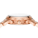 Michael Kors Runway Chronograph Rose Gold Dial Rose Gold Steel Strap Watch For Women - MK7324 Authentic Buy Shop Now