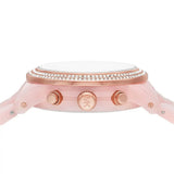 Michael Kors Runway Chronograph White Dial Pink Steel Strap Watch for Women - MK7424 Authentic Buy Shop Now