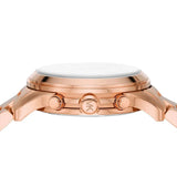Michael Kors Runway Chronograph Pink Dial Rose Gold Steel Strap Watch For Women - MK7352 Authentic Buy Shop Now