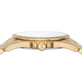 Michael Kors Whitney Three-Hand White Dial Gold Steel Strap Watch For Women - MK6693 Authentic Buy Shop Now