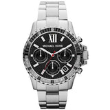 Michael Kors Everest Chronograph Black Dial Silver Steel Strap Watch For Women - MK5753 Authentic Buy Shop Now