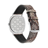 Gucci Grip Vintage Blue Dial Snakeskin Brown Leather Strap Watch for Women - YA152401 Authentic Buy Shop Now