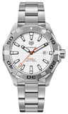 Tag Heuer Aquaracer Calibre 5 Automatic White Dial Silver Steel Strap Watch for Men - WAY2013.BA0927 Authentic Buy Shop Now