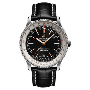 Breitling Navitimer 1 Automatic 41mm Black Dial Black Leather Strap Mens Watch - A17326211B1P2 Authentic Buy Shop Now