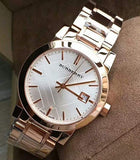 Burberry The City White Dial Rose Gold Steel Strap Watch for Women - BU9004 Authentic Buy Shop Now