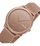 Calvin Klein Minimal Quartz Pink Gold Dial Pink Gold Mesh Bracelet Watch for Men - K3M11TFK Authentic Buy Shop Now