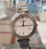 Guess Quartz Silver Dial Silver Mesh Bracelet Watch For Women - W1152L1 Authentic Buy Shop Now
