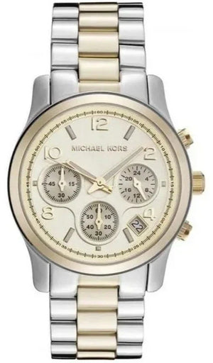 Michael Kors Runway Gold Dial Two Tone Steel Strap Watch for Women - MK5137 Authentic Buy Shop Now