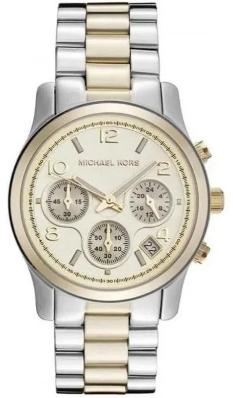 Michael Kors Runway Gold Dial Two Tone Steel Strap Watch for Women - MK5137 Authentic Buy Shop Now