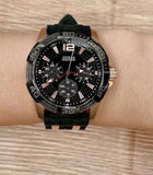 Guess Oasis Black Dial Two Tone Steel Strap Watch for Men - W0366G3 Authentic Buy Shop Now