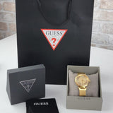 Guess Soho Champagne Dial Stainless Steel Mesh Bracelet Watch For Women - W0638L2 Authentic Buy Shop Now