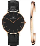 Daniel Wellington Classic Reading Black Dial Black Leather Strap Watch For Men - DW00100129 Authentic Buy Shop Now