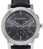 Burberry The City Grey Dial Black Leather Strap Watch for Men - BU9359 Authentic Buy Shop Now