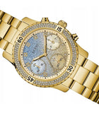 Guess Confetti Diamonds Gold Dial Gold Steel Strap Watch for Women - W0774L2 Authentic Buy Shop Now