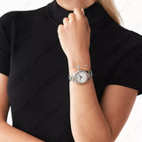 Michael Kors Liliane Quartz Mother of Pearl White Dial Two Tone Steel Strap Watch For Women - MK1048 Authentic Buy Shop Now