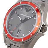 Emporio Armani Sigma Quartz Grey Dial Grey Steel Strap Watch For Men - AR11178 Authentic Buy Shop Now