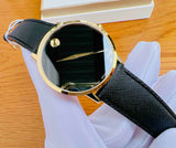 Movado Museum Classic Quartz Black Dial Black Leather Strap Watch for Men - 0607195 Authentic Buy Shop Now