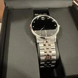 Movado Museum Classic Diamonds Black Dial Silver Steel Strap Watch for Men - 0607201 Authentic Buy Shop Now