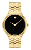Movado Veturi Quartz Black Dial Gold Steel Strap Watch for Men - 0606934 Authentic Buy Shop Now