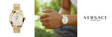 Versace Hellenyium Analog White Dial Gold Steel Strap Watch for Men - VEVK00720 Authentic Buy Shop Now