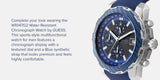 Guess Octane Chronograph Black Dial Blue Rubber Strap Watch For Men - W1047G2 Authentic Buy Shop Now