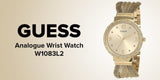 Guess Chiffon Gold Dial Gold Mesh Bracelet Watch For Women - W1083L2 Authentic Buy Shop Now
