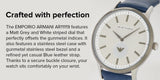 Emporio Armani Renato White DIal Blue Leather Strap Watch For Men - AR11119 Authentic Buy Shop Now