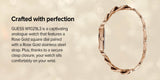 Guess Vanity Rose Gold Dial Rose Gold Steel Strap Watch for Women - W1029L3 Authentic Buy Shop Now