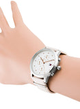 Tommy Hilfiger Blake Chronograph Silver Dial Pink Leather Strap Watch For Women - 1781906 Authentic Buy Shop Now