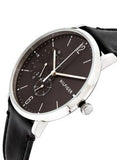 Tommy Hilfiger Brooklyn Black Dial Black Leather Strap Watch for Men - 1791509 Authentic Buy Shop Now