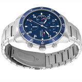 Tommy Hilfiger Jimmy Chronograph Quartz Blue Dial Silver Steel Strap Watch For Men - 1791949 Authentic Buy Shop Now