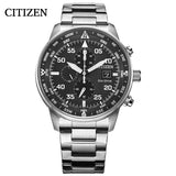 Citizen Eco Drive Chronograph Black Dial Silver Steel Strap Watch For Men - CA0690-88E Authentic Buy Shop Now