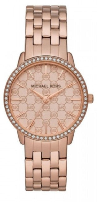 Michael Kors Argyle Quartz Rose Gold Dial Rose Gold Steel Strap Watch For Women - MK3156 Authentic Buy Shop Now